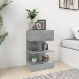 Berkfield Home Decorative Bedside Cabinets 2 pcs Grey Sonoma 40x35x65 cm Enginee - Size: 40 x 35 x 65 cm - thumbnail 2
