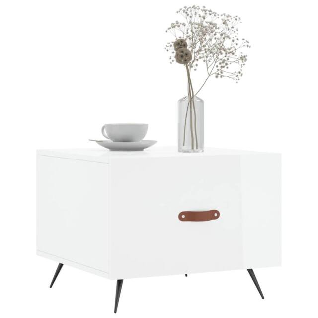 Berkfield Home Decorative Coffee Table High Gloss White 50x50x40 cm Engineered Wood - Size: 50 x 50 x 40 cm - image 1