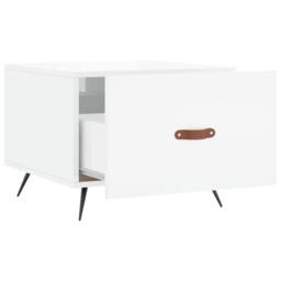 Berkfield Home Decorative Coffee Table High Gloss White 50x50x40 cm Engineered Wood - Size: 50 x 50 x 40 cm - thumbnail 6