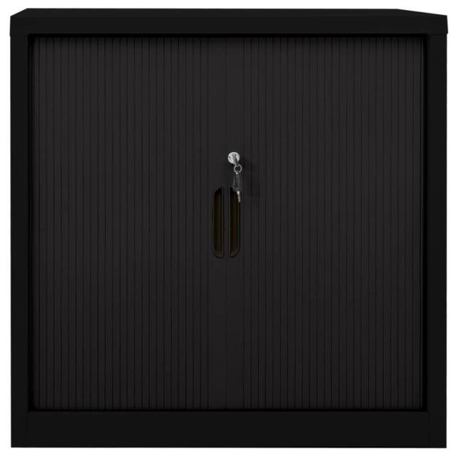 Berkfield Home Sliding Door Cabinet Black 90x40x90 cm Steel - Size: 90 x 40 x 90 cm - image 1