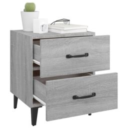 Berkfield Home Bedside Cabinet Grey Sonoma 40x35x47.5 cm - thumbnail 3