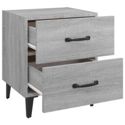 Berkfield Home Bedside Cabinet Grey Sonoma 40x35x47.5 cm - thumbnail 5