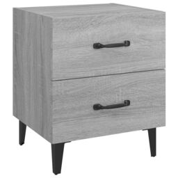 Berkfield Home Bedside Cabinet Grey Sonoma 40x35x47.5 cm - thumbnail 2