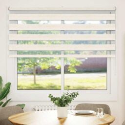 Berkfield Home Zebra Blind Marble Beige 155x100 cm Fabric Width 150.9 cm Polyester - thumbnail 2