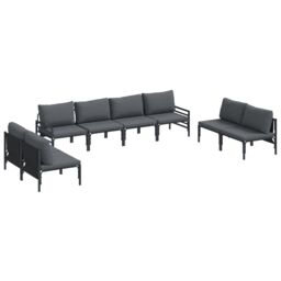 Berkfield Home Garden Sofa Set 8 pcs Anthracite Steel - thumbnail 2