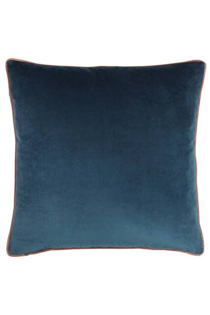 Furn Meridian Velvet Piped Cushion in Dark Blue - Size: 55 cm x 55 cm - image 1