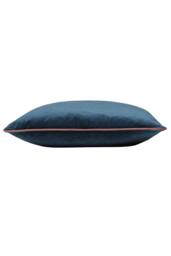 Furn Meridian Velvet Piped Cushion in Dark Blue - Size: 55 cm x 55 cm - thumbnail 2