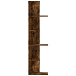 Berkfield Home Wall Corner Shelf Smoked Oak 36.5x36.5x140 cm Engineered Wood in Brown - thumbnail 5