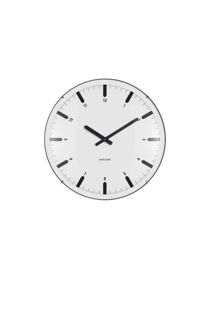 PRESENT TIME Karlsson Round Wall Clock Realista Dome - White - image 1
