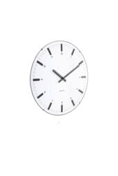 PRESENT TIME Karlsson Round Wall Clock Realista Dome - White - thumbnail 3