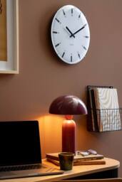 PRESENT TIME Karlsson Round Wall Clock Realista Dome - White - thumbnail 2