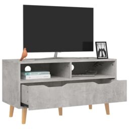 Berkfield Home TV Cabinet Concrete Grey 90x40x48.5 cm Engineered Wood - thumbnail 3