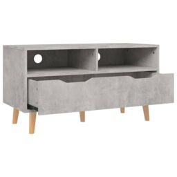 Berkfield Home TV Cabinet Concrete Grey 90x40x48.5 cm Engineered Wood - thumbnail 4