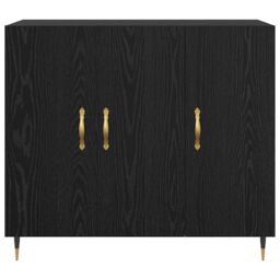 Berkfield Home Sideboard with Storage with Door Black 90 x 34 x 80 cm Engineered wood - thumbnail 6