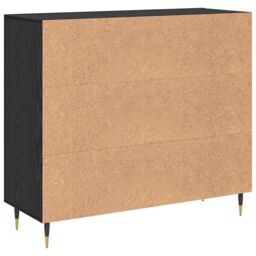 Berkfield Home Sideboard with Storage with Door Black 90 x 34 x 80 cm Engineered wood - thumbnail 8