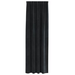 Berkfield Home Blackout Curtains with Top Tape 2 pcs Black Velvet - thumbnail 3