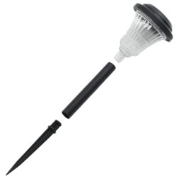 Berkfield Home Solar Pathway Lights with Ground Spikes 12 pcs White in Black - thumbnail 6