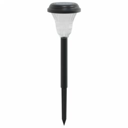 Berkfield Home Solar Pathway Lights with Ground Spikes 12 pcs White in Black - thumbnail 4