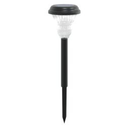 Berkfield Home Solar Pathway Lights with Ground Spikes 12 pcs White in Black - thumbnail 3