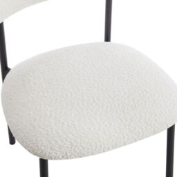 Home Detail Emerson Boucle Dining Chair Set of 2, White - Size: 2 Pack - thumbnail 5