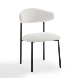 Home Detail Emerson Boucle Dining Chair Set of 2, White - Size: 2 Pack - thumbnail 3
