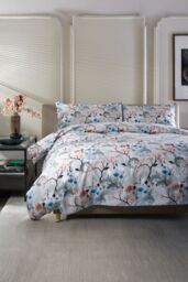 Japanese Kyoto 100% Cotton Duvet Cover Set with Piped Edging - thumbnail 3
