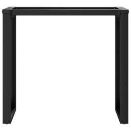 Berkfield Home Dining Table Legs O-Frame 80x40x73 cm Steel in Black - Size: 80 x 40 x 73 cm - thumbnail 4