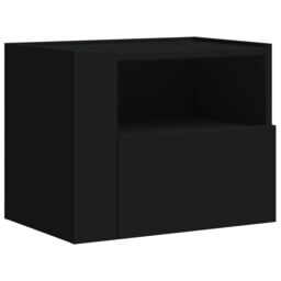 Berkfield Home Wall-mounted Bedside Cabinets 2 pcs Black 45x30x35 cm - Size: 45 x 30 x 35 cm - thumbnail 4