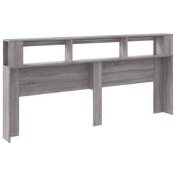 Berkfield Home LED Headboard Grey Sonoma 220x18.5x103.5 cm Engineered Wood - thumbnail 8