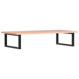 Berkfield Home Basin Shelf Wall Mounted Steel & Solid Wood Oak in Light Brown