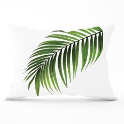 Warren Reed - Designer Single Palm Leaf Cushions in Green - Size: 60 cm x 60 cm - thumbnail 1