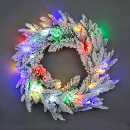 Shatchi 55cm Prelit Imperial Pine Green Christmas Wreath