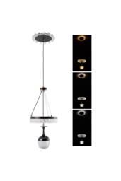 Living and Home Modern Pendant Light with 3 Colour Temperature Settings in Black - thumbnail 5