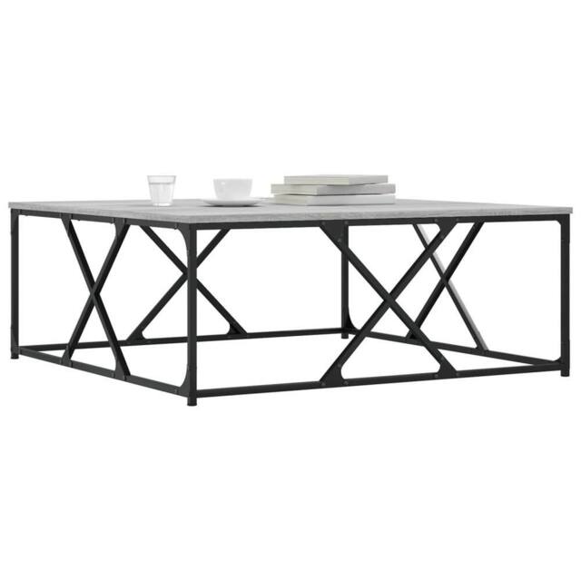 Berkfield Home Decorative Coffee Table Grey Sonoma 100x100x40 cm Engineered Wood - Size: 100 x 100 x 40 cm - image 1