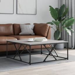 Berkfield Home Decorative Coffee Table Grey Sonoma 100x100x40 cm Engineered Wood - Size: 100 x 100 x 40 cm - thumbnail 2