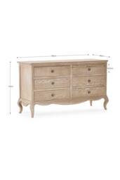 Julian Bowen Camille French Style 6 Drawer Wide Chest in Beige - thumbnail 8