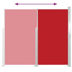 Berkfield Home Retractable Side Awning 140 x 300 cm Red - thumbnail 6