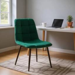 EONLION Green Velvet Dining Chairs Cushion Padded - Size: 100 cm - thumbnail 1