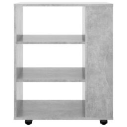 Berkfield Home Rolling Cabinet Concrete Grey 60x35x75 cm Engineered Wood - Size: 60 x 35 x 75 cm - thumbnail 4