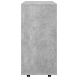 Berkfield Home Rolling Cabinet Concrete Grey 60x35x75 cm Engineered Wood - Size: 60 x 35 x 75 cm - thumbnail 6