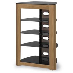 Centurion Supports ZINNIA 5-Shelf Flat Screen TV/Hi-Fi/AV Rack Glass Multimedia Stand - thumbnail 6