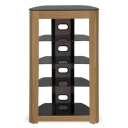 Centurion Supports ZINNIA 5-Shelf Flat Screen TV/Hi-Fi/AV Rack Glass Multimedia Stand - thumbnail 5