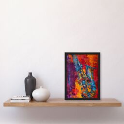 "Artery8 Acid Jazz Music Saxophone Abstract Painting Framed Art Print - Size: W12"" x H16""" - thumbnail 4