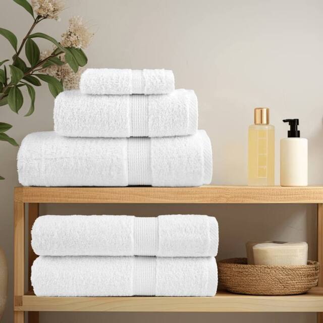 Berkfield Home Premium Hand Towels SOLUND 4pcs White 50x100cm 600gsm - image 1