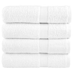 Berkfield Home Premium Hand Towels SOLUND 4pcs White 50x100cm 600gsm - thumbnail 2