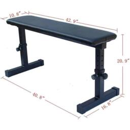 FLAVORA Heavy Duty Flat Weight Lifting Bench in Black - Size: 0-12 m - thumbnail 2