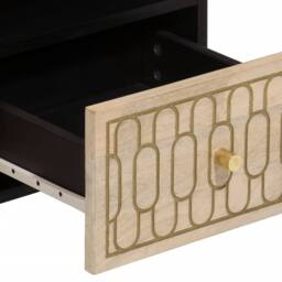 Berkfield Home TV Cabinet 70x33x46 cm Solid Wood Mango in Light Tan - Size: 70 x 33 x 46 cm - thumbnail 7
