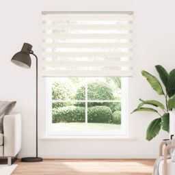 Berkfield Home Zebra Blind Marble Beige 155x200 cm Fabric Width 150.9 cm Polyester - thumbnail 2