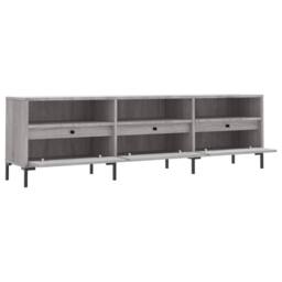 Berkfield Home TV Cabinet Grey Sonoma 150x30x44.5 cm Engineered Wood - thumbnail 6