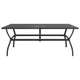 Berkfield Home 9 Piece Garden Dining Set Textilene & Steel in Grey - thumbnail 4